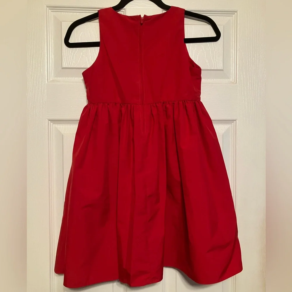 Osh Kosh B’Gosh red girls sleeveless button front zip July 4th Christmas dress